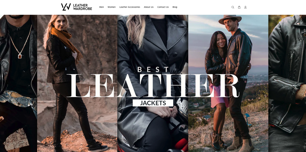 Leather Wardrobe fashion ecommerce storefront